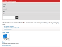 Tablet Screenshot of consumerinformation.ca